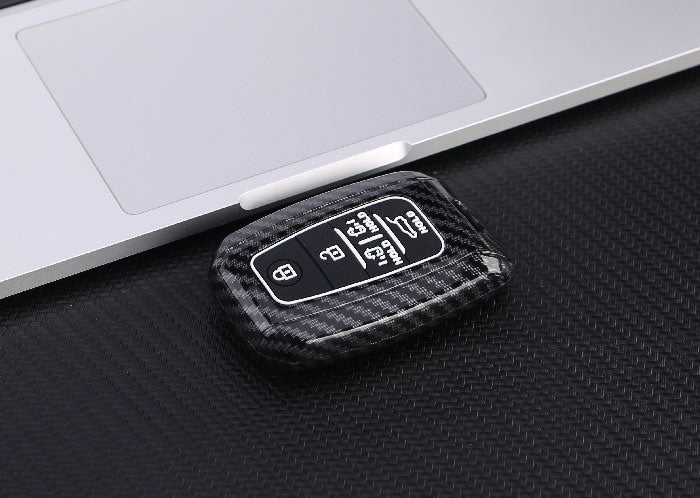 Kia 3 Button ABS+Silicone Smart Key Cover Case With Keychain Suitable For CARNIVAL