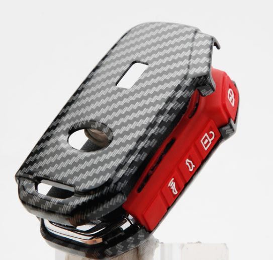 Kia 4 Button Smart Key ABS+Silicone Car Key Cover Case With Keychain