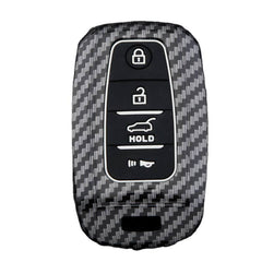 Kia Seltos 4 Button Smart Key ABS+Silicone Car Key Cover Case With Keychain