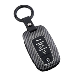 Kia Seltos 4 Button Smart Key ABS+Silicone Car Key Cover Case With Keychain