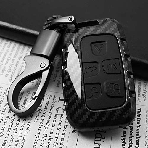 Land Rover 5 Button Smart Key ABS+Silicone Car Key Cover Case With Keychain