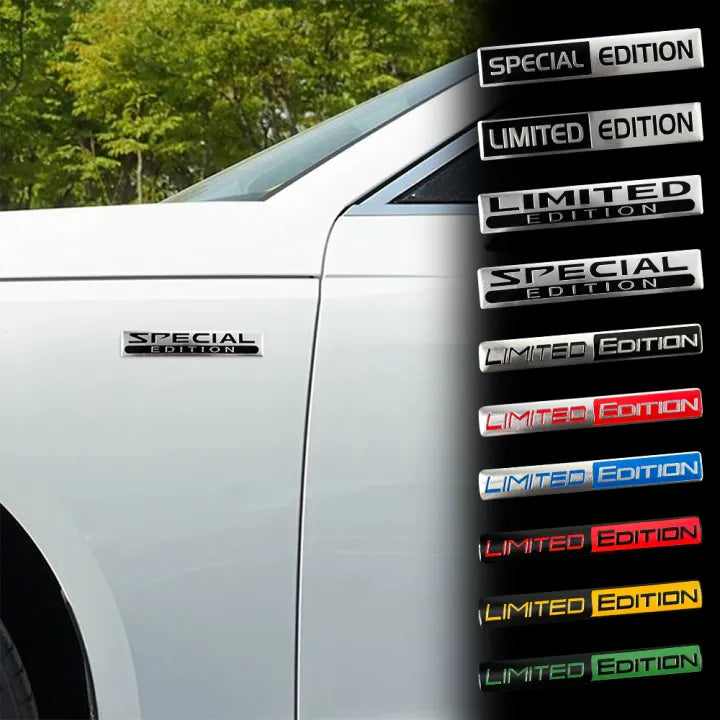 3D Metal 'Limited Edition' Car Emblem – Premium Alloy Body Decal