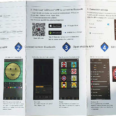 12V Animation Car LED Display Screen,Controlled Emoji Car LED Display Screen Adjustable Support Bluetooth App for iOS Android