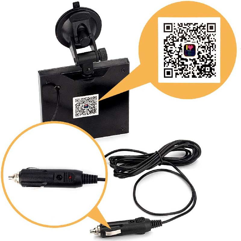 12V Animation Car LED Display Screen,Controlled Emoji Car LED Display Screen Adjustable Support Bluetooth App for iOS Android