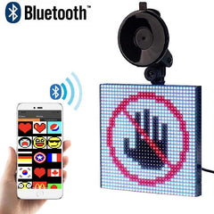 12V Animation Car LED Display Screen,Controlled Emoji Car LED Display Screen Adjustable Support Bluetooth App for iOS Android