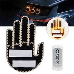 LED Illuminated Gesture Car Finger Light with Remote Hand Lamp (Battery Not Included)