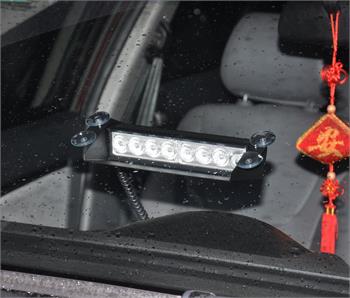 Universal Car Bright Police Style 8 LED Red Blue Strobe Light