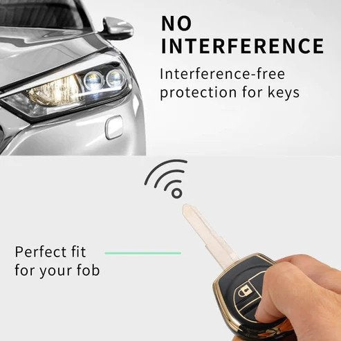 Maruti 2 Button Remote TPU Key Cover For Fronx, Jimny, Swift, Dzire, XL6, Ignis, Grand Vitara, WagonR, Vitara Brezza, Celerio, Ertiga, Ciaz, Scross, Baleno, Alto, SPresso, Alto K10, SX4, Ritz Car