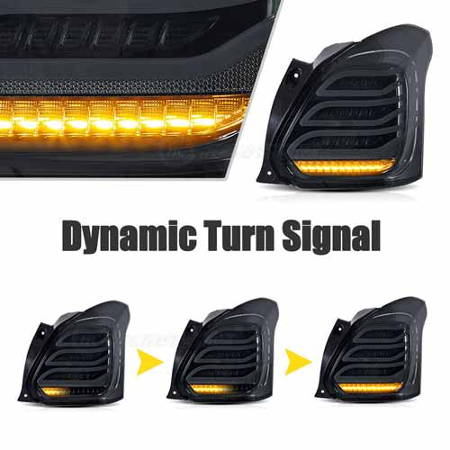 Maruti Suzuki Swift 2018 Onwards Modified LED Tail Lights - Mercedes Design