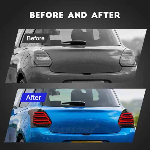 Maruti Suzuki Swift 2018 Onwards Modified LED Tail Lights - Mercedes Design