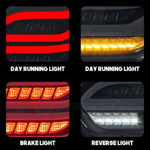 Maruti Suzuki Swift 2018 Onwards Modified LED Tail Lights - Mercedes Design