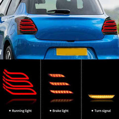Maruti Suzuki Swift 2018 Onwards Modified LED Tail Lights - Mercedes Design