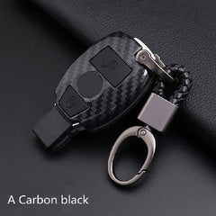 Mercedes Benz 2 Button ABS+Silicone Car Key Cover Case With Keychain