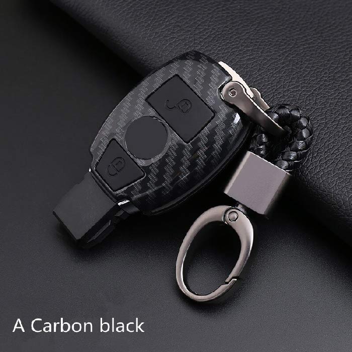 Mercedes Benz 2 Button ABS+Silicone Car Key Cover Case With Keychain