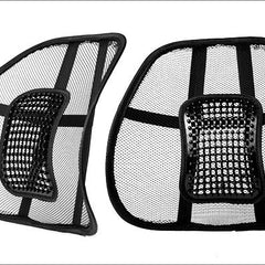 Car Seat Back Rest Lumber Support Accupressure Beads-black