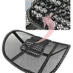 Car Seat Back Rest Lumber Support Accupressure Beads-black