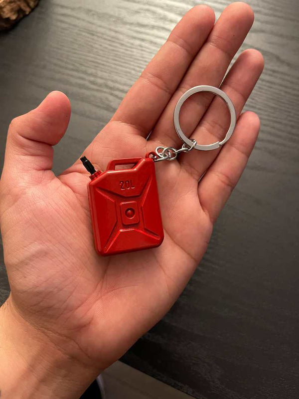 Metal PUBG Game Fuel Tank Key Holder Pendant Chain Eat Chicken Game Keychain Oiltank Keychain Cool Keychain