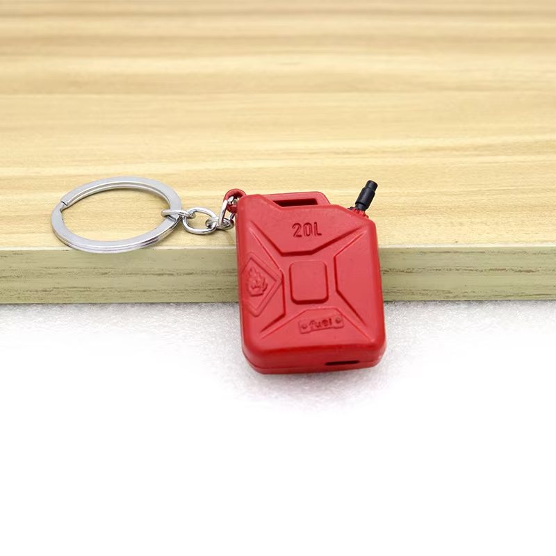 Metal PUBG Game Fuel Tank Key Holder Pendant Chain Eat Chicken Game Keychain Oiltank Keychain Cool Keychain