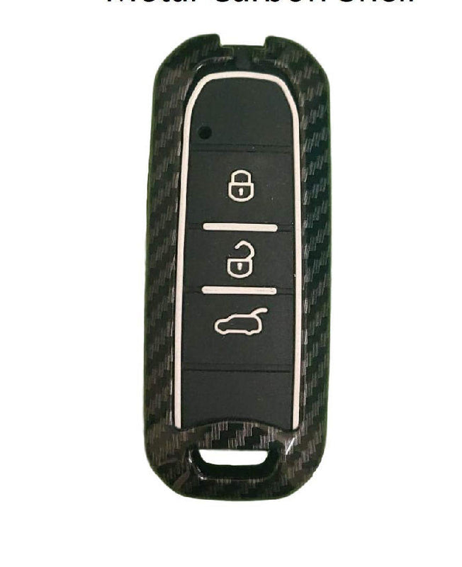 MG HECTOR 3 Button Smart Key ABS+Silicone Car Key Cover Case With Keychain