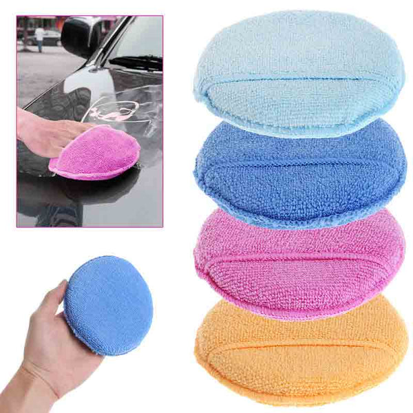 Small Car Waxing Polish Microfiber Foam Sponge Applicator Cleaning Detailing Pads