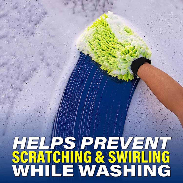 Microfiber Wash and Dust Cleaning Vehicle Washing Hand Glove