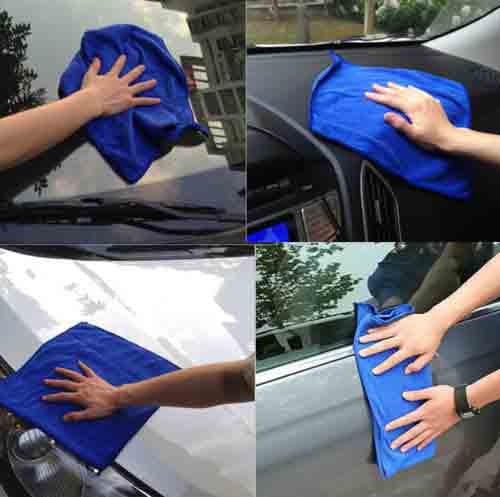 40x40 Microfiber Blue Absorbent Wash Cloth Car Auto Care Cleaning Towels.