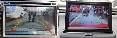 Mini Color CCD Reverse Backup Car Rear View LED Camera With Guide Lines.