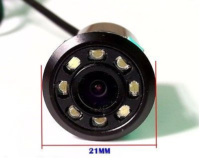 Mini Color CCD Reverse Backup Car Rear View LED Camera With Guide Lines.
