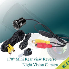 Mini Color CCD Reverse Backup Car Rear View LED Camera With Guide Lines.