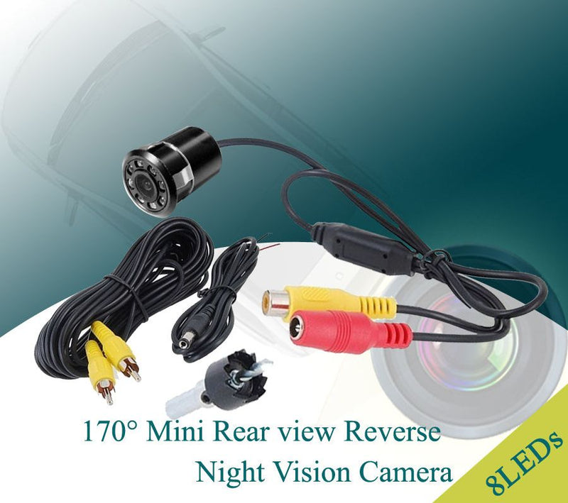 Mini Color CCD Reverse Backup Car Rear View LED Camera With Guide Lines.