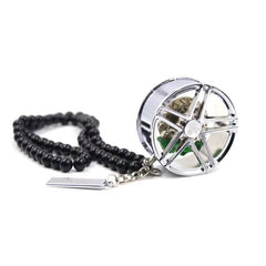 Star Chrome Silver Car Mirror Pendant Decoration Metal Wheel Hub Hanging Ornaments Auto Interior