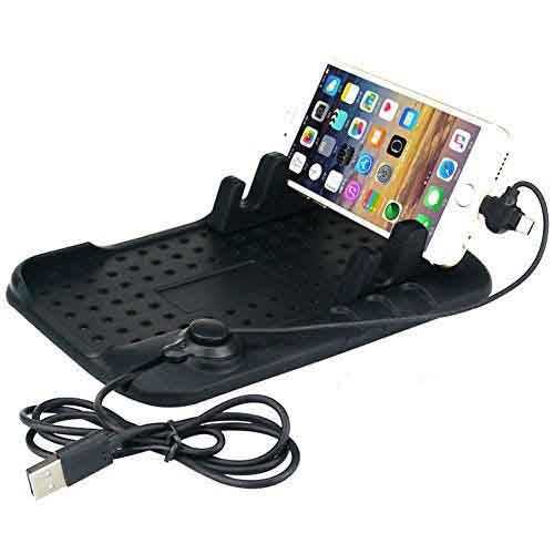 Universal Car Holder Dashboard Stand USB Mount Charger Cradle Non-Slip Pad (KL-520)
