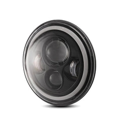 1pc 7inch LED 55W Headlight DRL Ring for Royal Enfield Bike Mahindra Thar Jeep Maruti Gypsy (White & Amber Color)