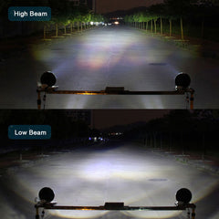 1pc 7inch LED 55W Headlight DRL Ring for Royal Enfield Bike Mahindra Thar Jeep Maruti Gypsy (White & Amber Color)