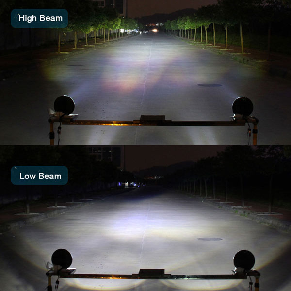 1pc 7inch LED 55W Headlight DRL Ring for Royal Enfield Bike Mahindra Thar Jeep Maruti Gypsy (White & Amber Color)