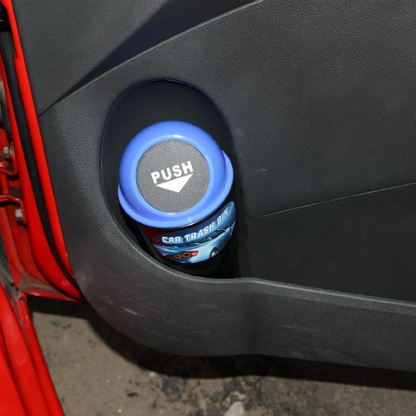 Multicolour Car Trash Bin, Garbage Storage Glass Dust Bin (With Lid, Without Outer Packaging, Universal Size, Fits in All Cars)