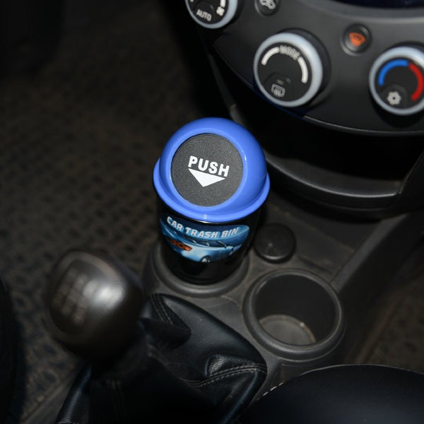 Multicolour Car Trash Bin, Garbage Storage Glass Dust Bin (With Lid, Without Outer Packaging, Universal Size, Fits in All Cars)