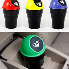 Multicolour Car Trash Bin, Garbage Storage Glass Dust Bin (With Lid, Without Outer Packaging, Universal Size, Fits in All Cars)