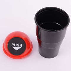 Multicolour Car Trash Bin, Garbage Storage Glass Dust Bin (With Lid, Without Outer Packaging, Universal Size, Fits in All Cars)