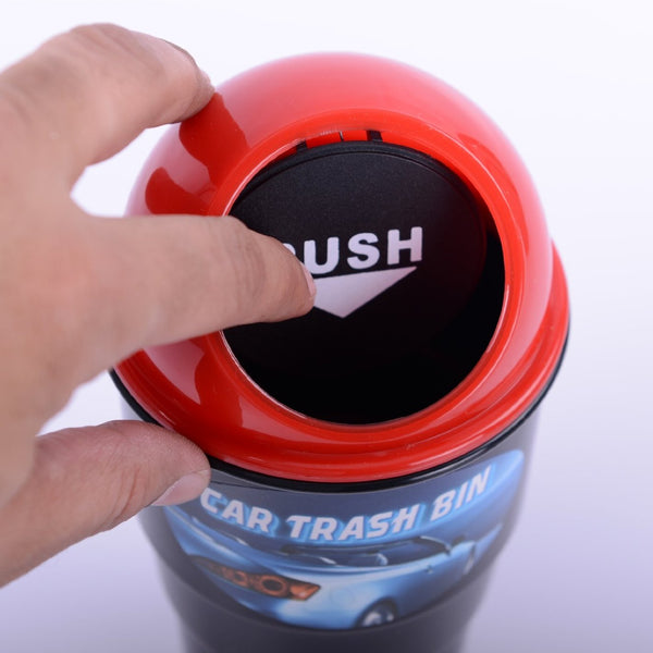 Multicolour Car Trash Bin, Garbage Storage Glass Dust Bin (With Lid, Without Outer Packaging, Universal Size, Fits in All Cars)