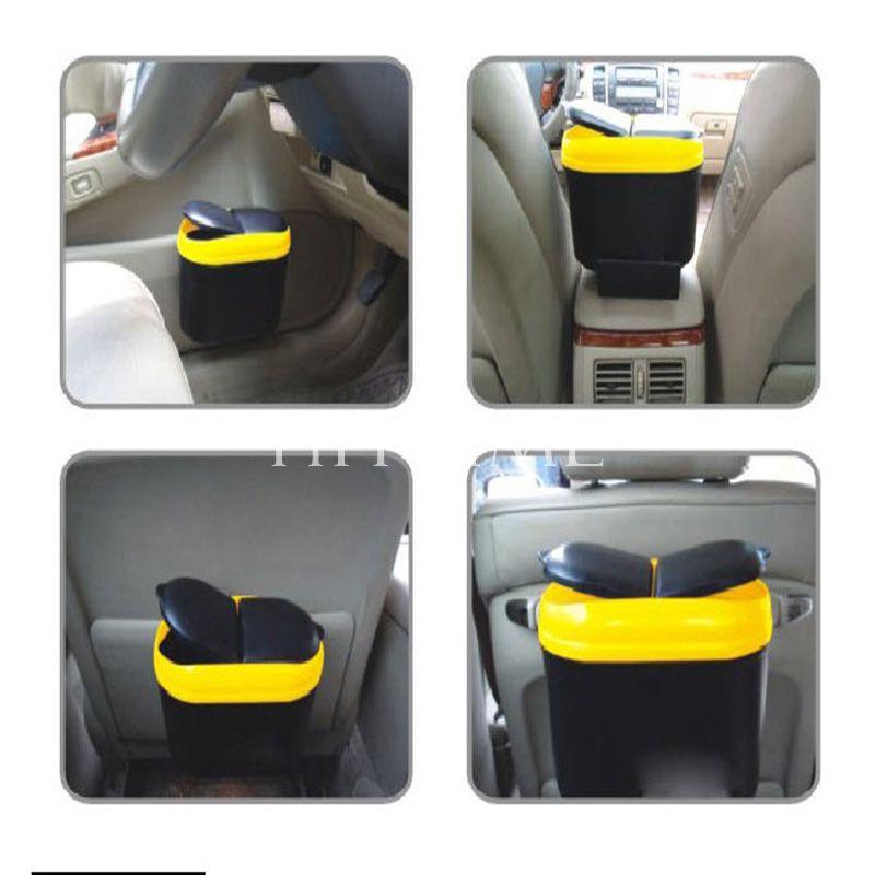 Multicolour Car Trash Rubbish Can Garbage Dust Dustbin Box With Hook (Big)