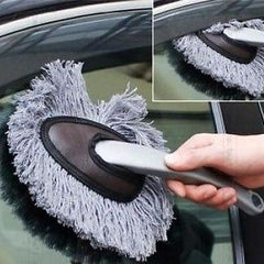 Multipurpose Car Duster / Brush Helps Cleaning Dirt, Dust, Dusting Gray Mop
