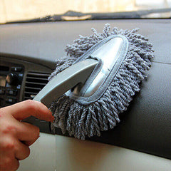 Multipurpose Car Duster / Brush Helps Cleaning Dirt, Dust, Dusting Gray Mop