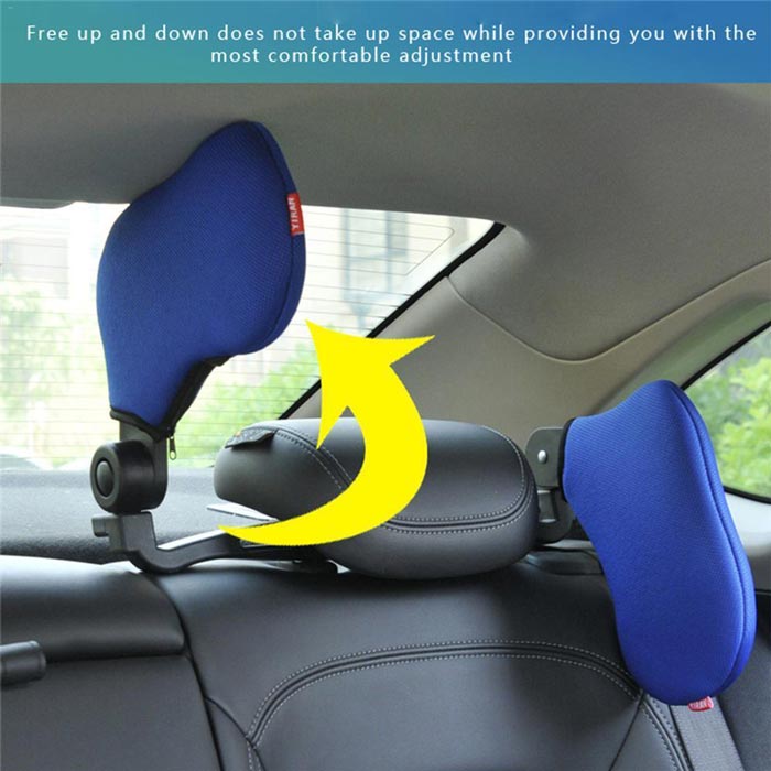 1pc BLACK Car Seat Headrest Pad Memory Foam Pillow Head Neck Rest Support Cushion