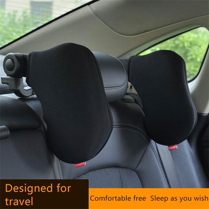 1pc BLACK Car Seat Headrest Pad Memory Foam Pillow Head Neck Rest Support Cushion