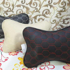 High Quality Universal Neck Pillow Head Rest Cushion Beige (Set of 2 Pc)