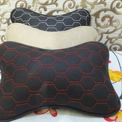 High Quality Universal Neck Pillow Head Rest Cushion Beige (Set of 2 Pc)