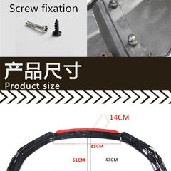 NEW 4PCS Universal Car Front Bumper Red Lip Splitter Winglet Body Kit Glossy BLACK