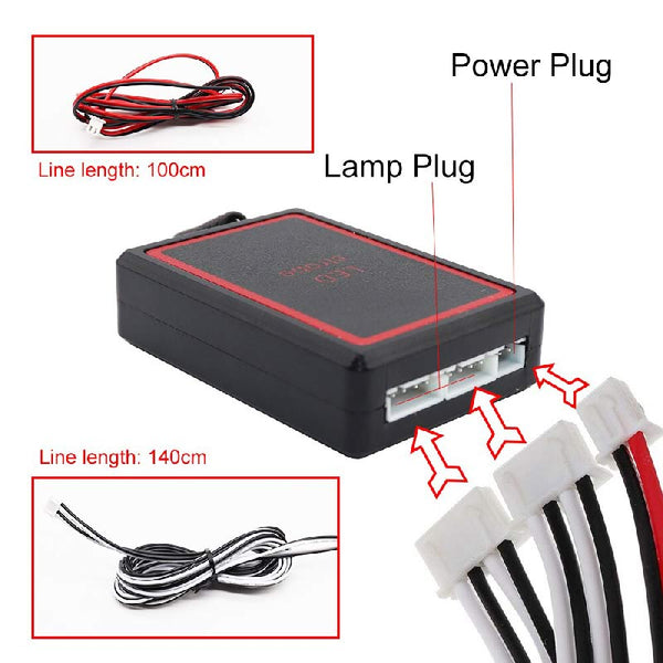 NEW 4X3 Wireless Remote LED Blue & Red Strobe Warning Lights Grille Police light For Car SUV Emergency Light Flashing Light DC 12V