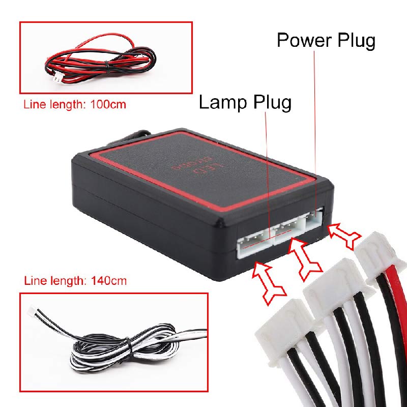 NEW 4X3 Wireless Remote LED Blue & Red Strobe Warning Lights Grille Police light For Car SUV Emergency Light Flashing Light DC 12V